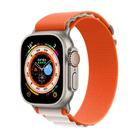 For Apple Watch 42mm / 41mm / 40mm / 38mm Kalebol Aline Nylon Loop Watch Band(Orange+White) - 1
