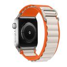 For Apple Watch 42mm / 41mm / 40mm / 38mm Kalebol Aline Nylon Loop Watch Band(Orange+White) - 2