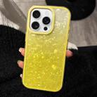 For iPhone 16 Pro PC Lens Ring Gradient Shell Texture 3 in 1 Phone Case(Yellow) - 1