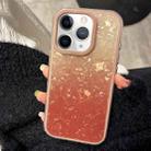 For iPhone 11 Pro Max PC Lens Ring Gradient Shell Texture 3 in 1 Phone Case(Orange) - 1