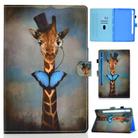 For Samsung Galaxy Tab S8 / Galaxy Tab S7 T870 Colored Drawing Horizontal Flip Leather Case with Holder & Card Slots & Pen Slot & Sleep / Wake-up Function(Deer Head) - 1