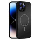 For iPhone 14 Pro Max Thin Circle MagSafe Skin-feel AG Glass Phone Case(Black) - 1