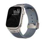 For Apple Watch 46mm / 49mm / 45mm / 44mm Kalebol High Elasticity L-shaped Nail Silicone Strap(Space Grey) - 1