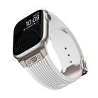 For Apple Watch 42mm / 41mm / 40mm / 38mm Kalebol High Elasticity L-shaped Nail Silicone Strap(White) - 3