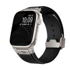 For Apple Watch 42mm / 41mm / 40mm / 38mm Kalebol High Elasticity L-shaped Nail Silicone Strap(Black) - 1