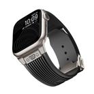 For Apple Watch 42mm / 41mm / 40mm / 38mm Kalebol High Elasticity L-shaped Nail Silicone Strap(Black) - 3
