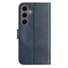 For Samsung Galaxy S25+ 5G Dual-Folded S-shape Leather Phone Case(Navy Blue) - 3