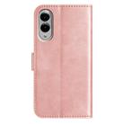 For Samsung Galaxy S25 Edge 5G Dual-Folded S-shape Leather Phone Case(Rose Gold) - 3