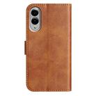 For Samsung Galaxy S25 Edge 5G Dual-Folded S-shape Leather Phone Case(Brown) - 3