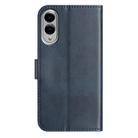 For Samsung Galaxy S25 Edge 5G Dual-Folded S-shape Leather Phone Case(Navy Blue) - 3