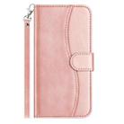 For Samsung Galaxy S25 Ultra 5G Dual-Folded S-shape Leather Phone Case(Rose Gold) - 2