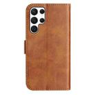 For Samsung Galaxy S25 Ultra 5G Dual-Folded S-shape Leather Phone Case(Brown) - 3