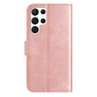 For Samsung Galaxy S24 Ultra 5G Dual-Folded S-shape Leather Phone Case(Rose Gold) - 3