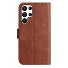 For Samsung Galaxy S24 Ultra 5G Dual-Folded S-shape Leather Phone Case(Coffee) - 3