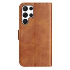 For Samsung Galaxy S24 Ultra 5G Dual-Folded S-shape Leather Phone Case(Brown) - 3
