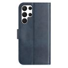 For Samsung Galaxy S24 Ultra 5G Dual-Folded S-shape Leather Phone Case(Navy Blue) - 3