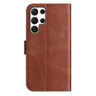 For Samsung Galaxy S23 Ultra 5G Dual-Folded S-shape Leather Phone Case(Coffee) - 3