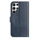 For Samsung Galaxy S23 Ultra 5G Dual-Folded S-shape Leather Phone Case(Navy Blue) - 3