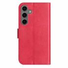 For Samsung Galaxy S24 5G Dual-Folded S-shape Leather Phone Case(Rose Red) - 3
