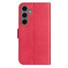For Samsung Galaxy S24+ 5G Dual-Folded S-shape Leather Phone Case(Rose Red) - 3