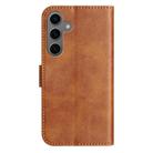 For Samsung Galaxy S24+ 5G Dual-Folded S-shape Leather Phone Case(Brown) - 3