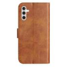 For Samsung Galaxy S23 FE 5G Dual-Folded S-shape Leather Phone Case(Brown) - 3