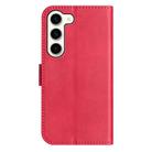For Samsung Galaxy S23 5G Dual-Folded S-shape Leather Phone Case(Rose Red) - 3