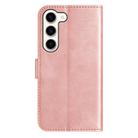For Samsung Galaxy S23 5G Dual-Folded S-shape Leather Phone Case(Rose Gold) - 3