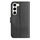 For Samsung Galaxy S23 5G Dual-Folded S-shape Leather Phone Case(Black) - 3
