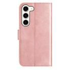 For Samsung Galaxy S23+ 5G Dual-Folded S-shape Leather Phone Case(Rose Gold) - 3