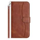 For Samsung Galaxy S23+ 5G Dual-Folded S-shape Leather Phone Case(Coffee) - 2
