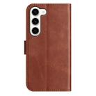 For Samsung Galaxy S23+ 5G Dual-Folded S-shape Leather Phone Case(Coffee) - 3