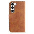 For Samsung Galaxy S23+ 5G Dual-Folded S-shape Leather Phone Case(Brown) - 3
