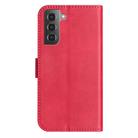 For Samsung Galaxy S21+ 5G Dual-Folded S-shape Leather Phone Case(Rose Red) - 3