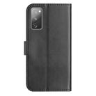 For Samsung Galaxy S20 FE Dual-Folded S-shape Leather Phone Case(Black) - 3