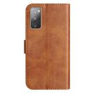For Samsung Galaxy S20 FE Dual-Folded S-shape Leather Phone Case(Brown) - 3