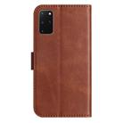 For Samsung Galaxy S20+ Dual-Folded S-shape Leather Phone Case(Coffee) - 3