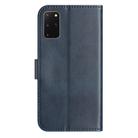 For Samsung Galaxy S20+ Dual-Folded S-shape Leather Phone Case(Navy Blue) - 3