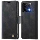 For Xiaomi Poco X6 5G AutSpace A11 Side Buckle MagSafe Magnetic RFID Phone Leather Case(Black) - 1