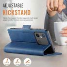For Redmi 11A / 12C AutSpace A11 Side Buckle MagSafe Magnetic RFID Phone Leather Case(Blue) - 3