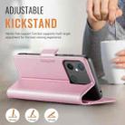 For Redmi 11A / 12C AutSpace A11 Side Buckle MagSafe Magnetic RFID Phone Leather Case(Rose Gold) - 3