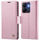For Redmi 13C AutSpace A11 Side Buckle MagSafe Magnetic RFID Phone Leather Case(Rose Gold) - 1