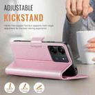 For Redmi 13C AutSpace A11 Side Buckle MagSafe Magnetic RFID Phone Leather Case(Rose Gold) - 3