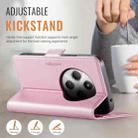 For Redmi 14C 5G AutSpace A11 Side Buckle MagSafe Magnetic RFID Phone Leather Case(Rose Gold) - 3