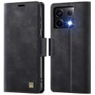 For Redmi Note 13 Pro 5G AutSpace A11 Side Buckle MagSafe Magnetic RFID Phone Leather Case(Black) - 1