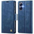 For Redmi Note 13 Pro+ 5G AutSpace A11 Side Buckle MagSafe Magnetic RFID Phone Leather Case(Blue) - 1