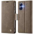 For Redmi Note 13 Pro+ 5G AutSpace A11 Side Buckle MagSafe Magnetic RFID Phone Leather Case(Coffee) - 1