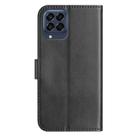 For Samsung Galaxy M33 Dual-Folded S-shape Leather Phone Case(Black) - 3