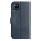 For Samsung Galaxy M32 Dual-Folded S-shape Leather Phone Case(Navy Blue) - 3