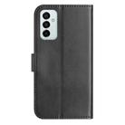 For Samsung Galaxy M52 Dual-Folded S-shape Leather Phone Case(Black) - 3